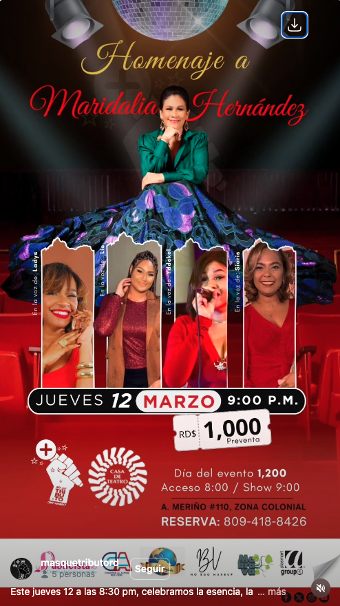 Homenaje a Maridalia Hernández.