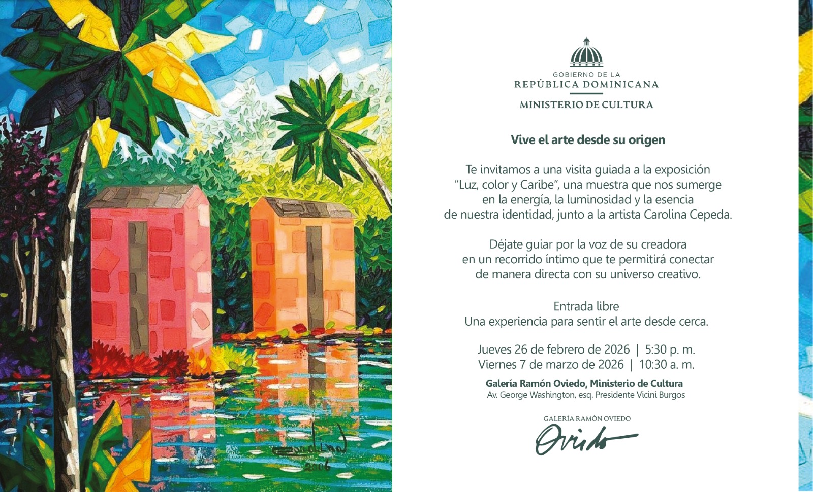 Visita guiada a la exposición “Luz, color y Caribe”.