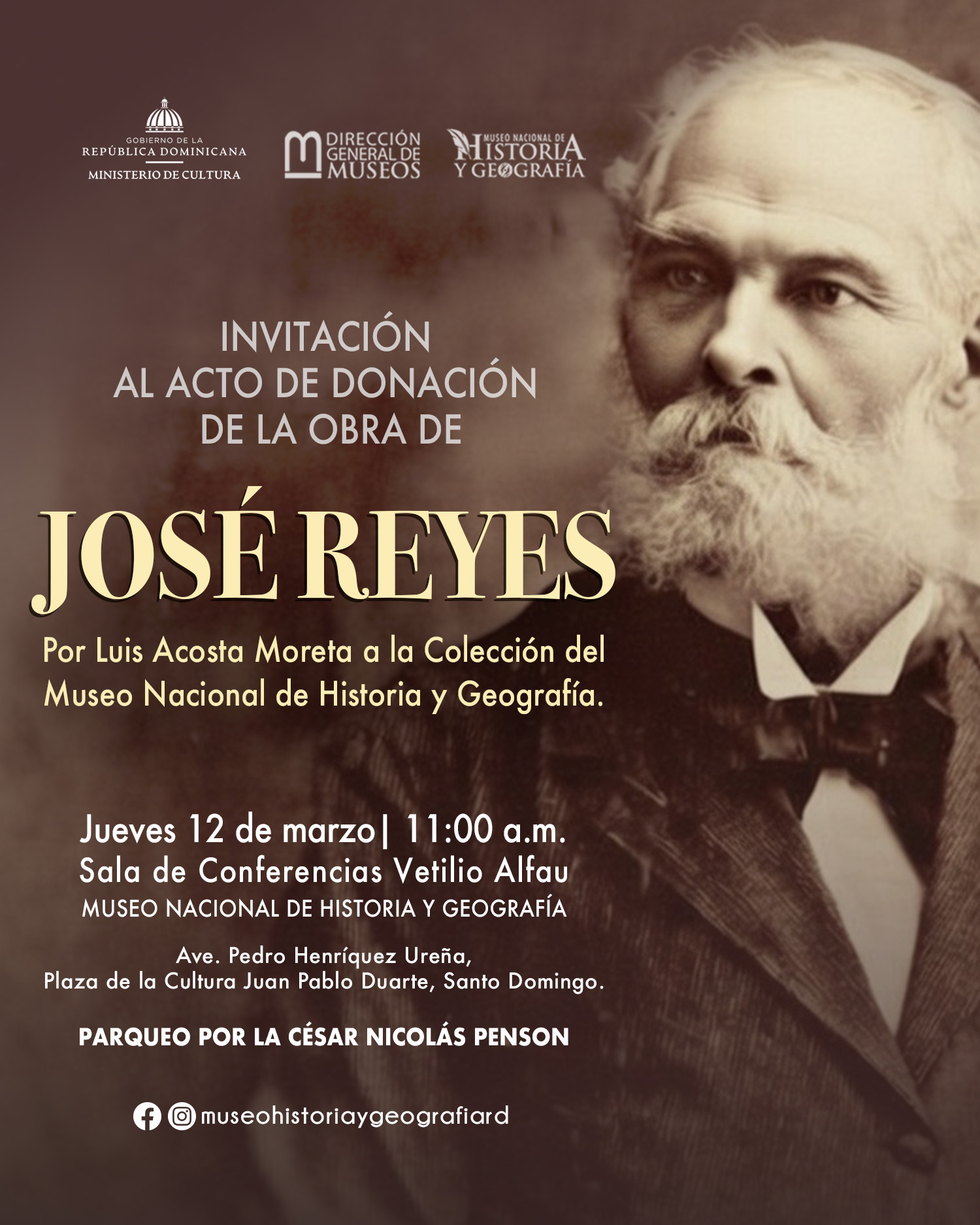 Acto de donación de la obra de José Reyes.