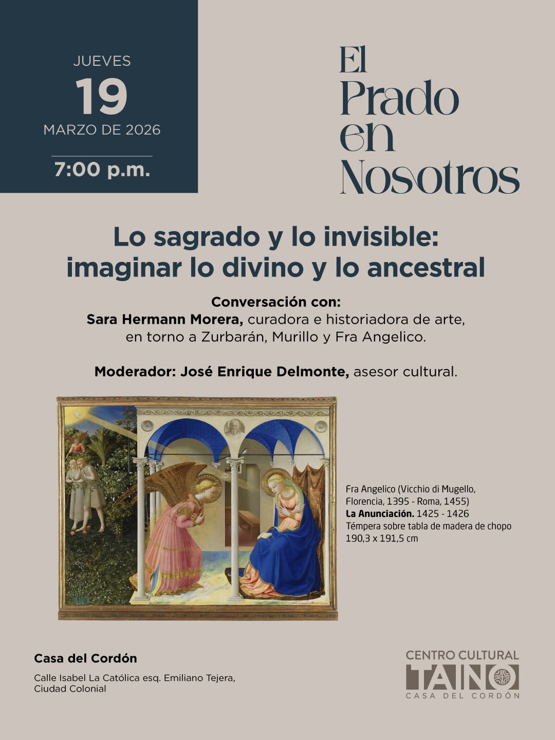 Conversatorio “Lo sagrado y lo invisible: imaginar lo divino y ancestral”.