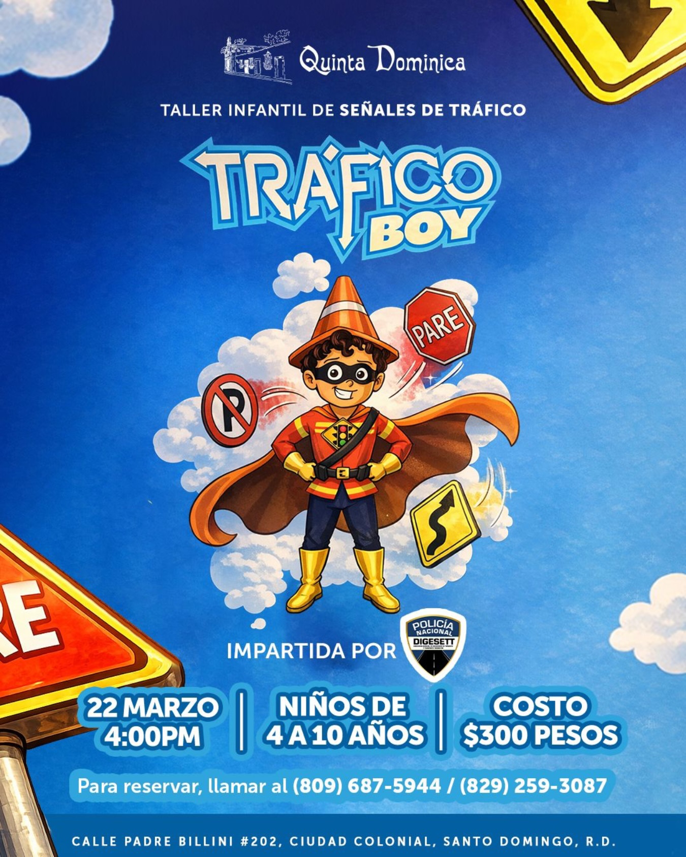 Taller Infantil de Señales de Tráfico «Tráfico Boy».