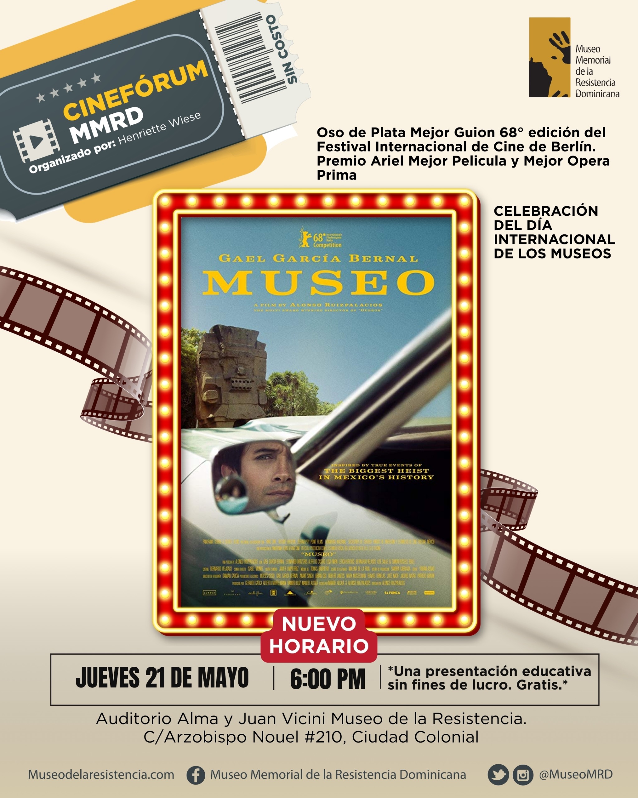 CINEFÓRUM MMRD: “Museo”