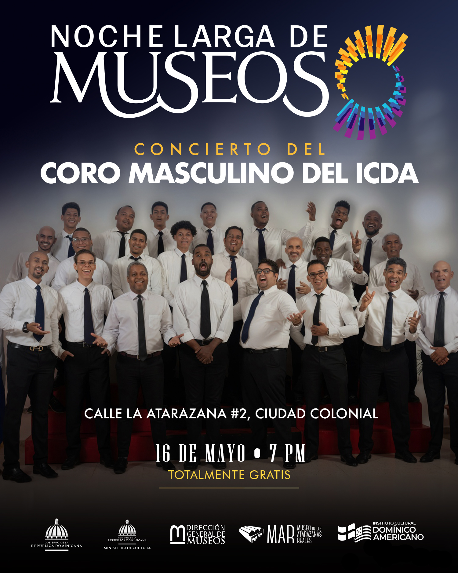 NOCHELARGA DE MUSEOS – CONCIERTO DEL CORO MASCULINO DEL ICDA